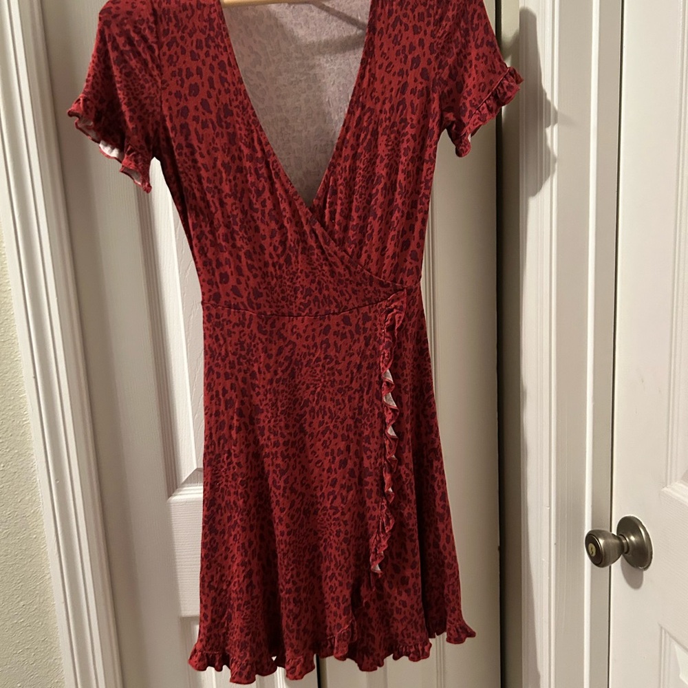 Forever 21 Red Animal Print Dress